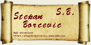 Stepan Borčević vizit kartica